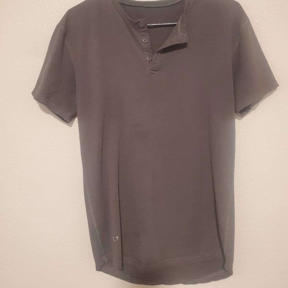BYLT Basics Men's Henley Shirt - Small - Grey